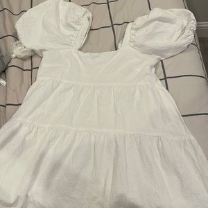 babydoll style white dress